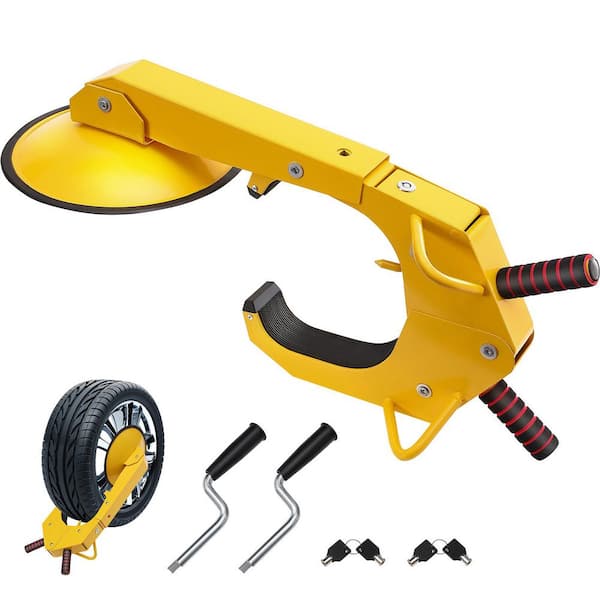 Wheel Lock Clamp, 2-Pack Trailer Wheel Lock, Heavy-Duty Anti Theft Tire Lock, Adjustable Tire Boot Lock Tire Claw