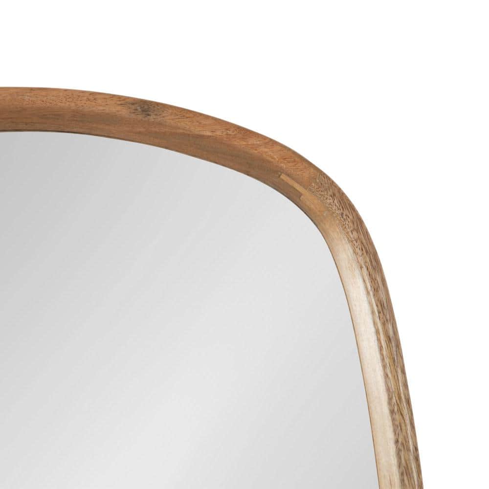 Natural Mango Wood Rectangular Vanity Wall Mirror