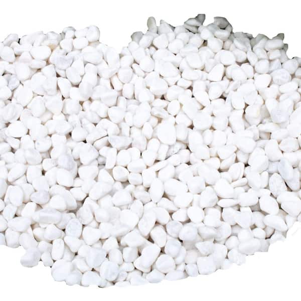 0.25 cu. ft. White Decorative Stones Garden Pebbles for Landscaping Vase Filler Gravel Rocks 18 lbs. Bag