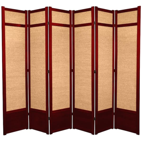 Oriental Furniture 7 ft. Rosewood 6-Panel Room Divider