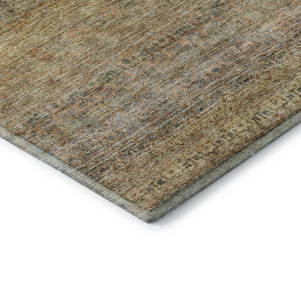 Mayfield Premium Machine Washable Abstract AMF1174 Wheat 5 ft. x 7 ft. 6 in. Area Rug