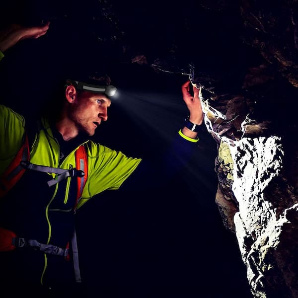 Husky 450 Lumens Dual Power LED Rechargeable Slim Band Headlamp