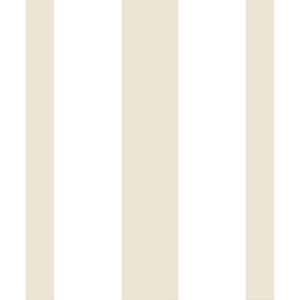 Unbranded Style Sister Classic Cream/White Wide Stripe Design Matte Finish Eco-FSC Certified Non-woven Non Pasted Wallpaper Sample