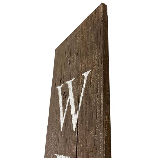 24 Inch Not Welcome Vertical Wood Print Sign