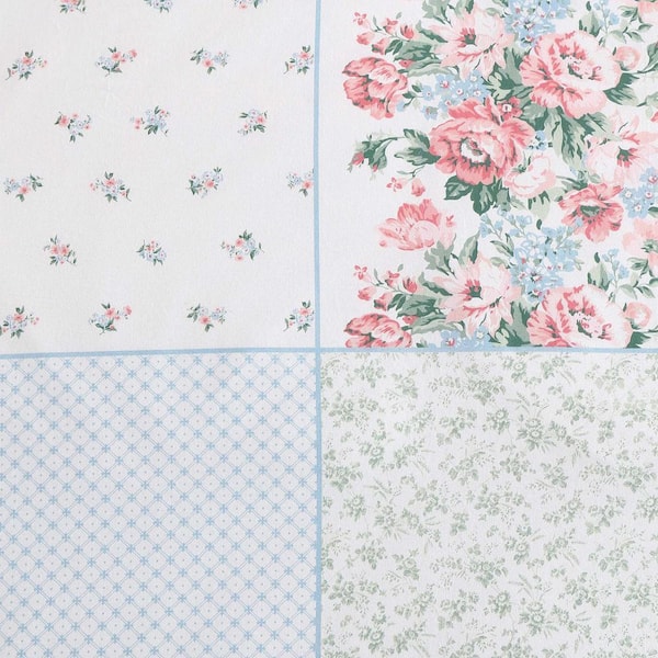 Laura Ashley Hope Patchwork 7-Piece Pink/Green/Blue 100% Cotton