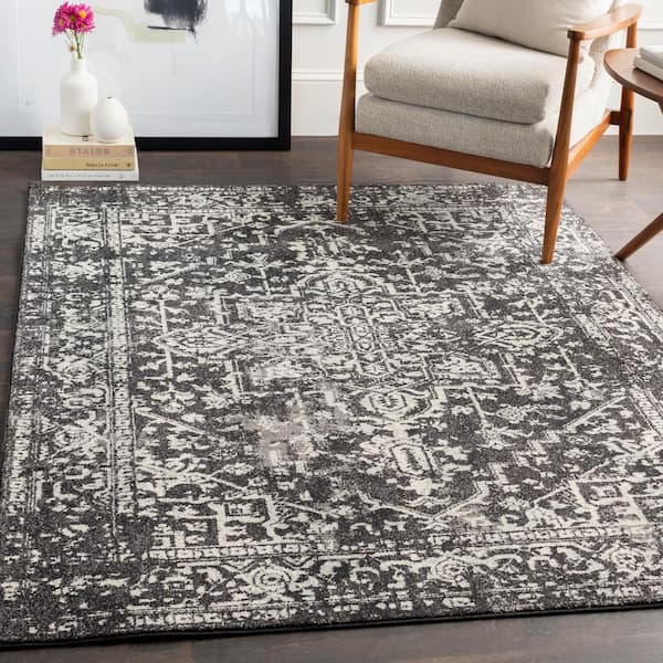 Demeter Black Doormat 2 ft. x 3 ft. Oriental Area Rug