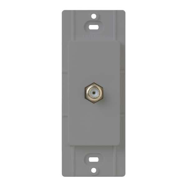 Lutron Claro Coaxial Cable Jack, Gray (CA-CJ-GR)