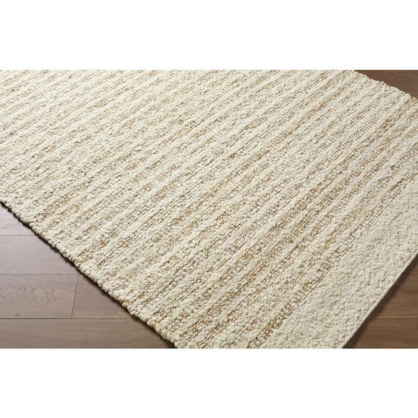 9 ft. x 12 ft. Light Beige or Ivory Genevive GVV-2301 Handmade Area Rug