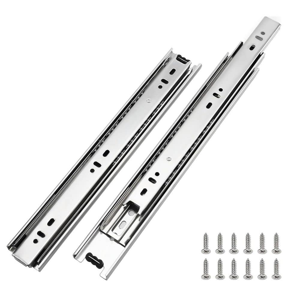 Full Extension Ball Bearing Drawer Slides 12 in. Zinc Steel Side Mount Heavy Duty Drawer Slides 1 Pair price history on PriceWatchPro