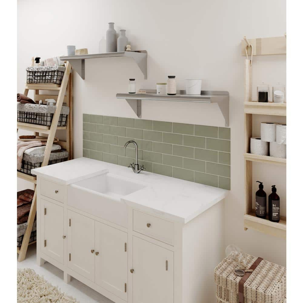 30" Stainless Steel Wall Shelf with Brackets for Kitchen and Garage