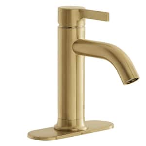 Ryden Single Hole Single-Handle Bathroom Faucet in Brushed Bronze