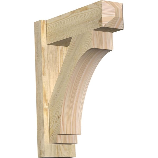 Ekena Millwork 6 in. x 22 in. x 18 in. Douglas Fir Imperial Craftsman Rough Sawn Outlooker