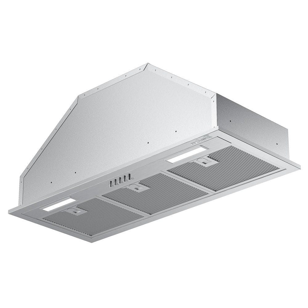 30 in. 380 CFM Convertible Insert Range Hood in Stainless Steel With Mesh Filter,3-Speed Fan and LED Lights,Push Button