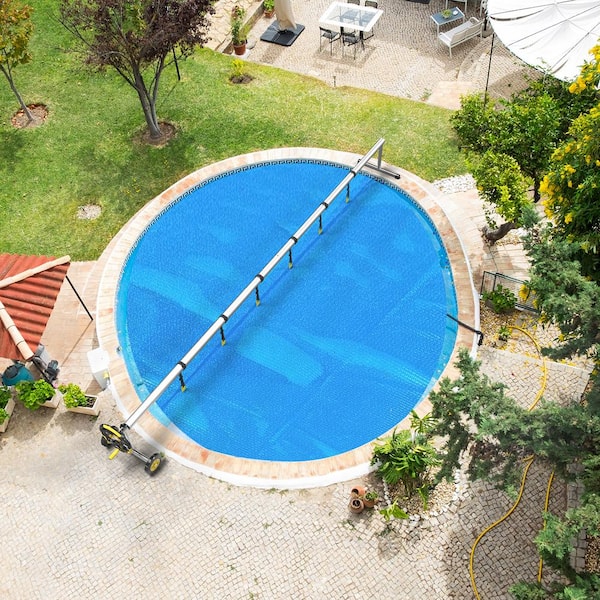Winado 12 Mil 15 ft. x 15 ft. Round Blue Above Ground Pool Solar Pool Cover