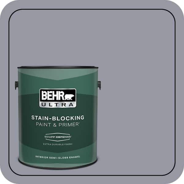 BEHR ULTRA 1 gal. #N540-4 Silhouette Extra Durable Semi-Gloss Enamel Interior Paint & Primer