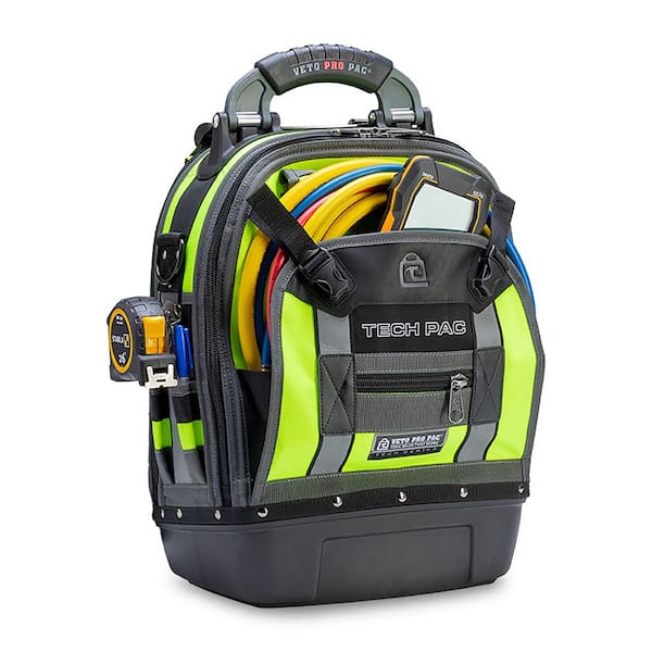 VETO PRO PAC 13 in. 39-Pocket Hi-Viz- Yellow Nylon Bag/Tote with