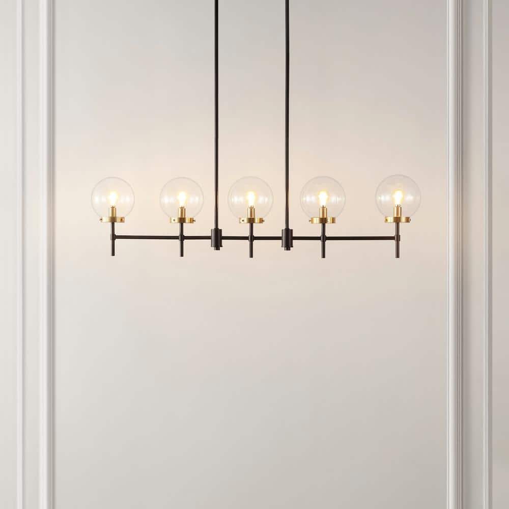 Mylah 5-Light Oil Rubbed Bronze Glass Globe Pendant