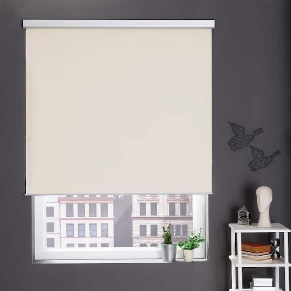 1pc Room Darkening Tear-to-fit Vinyl Roller Window Shade White