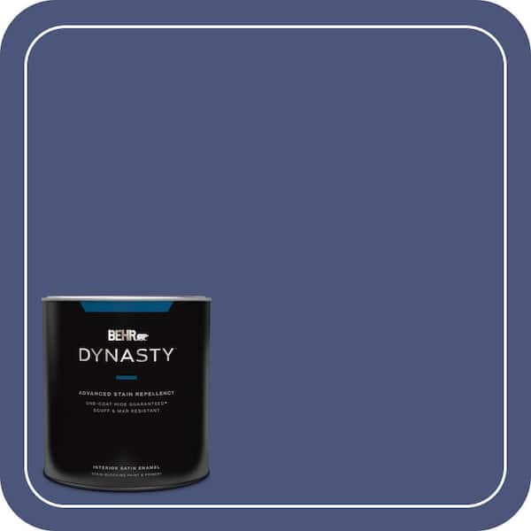 BEHR DYNASTY 1 qt. #620D-7 Deep Indigo Satin Enamel Interior Stain-Blocking Paint and Primer