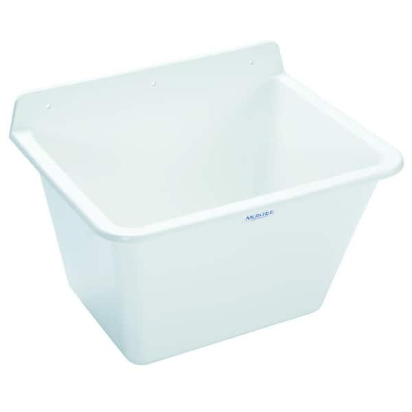 MUSTEE Utilatub 17 in. x 22 in. x 16-7/8 in. Polypropylene Wall-Mount Utility Sink