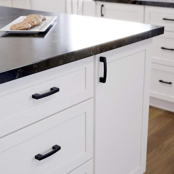 (10-Pack) Bold Arch Dual Mount 3 or 3-3/4 in. (76/96 mm) Modern Matte Black Arch Cabinet Handle Drawer Pulls