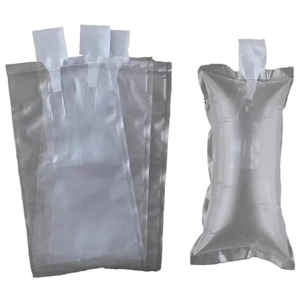 Unbranded Clear Plastic Inflatable Air Packaging Bags 100 Pack with Free Hand Pump, Super Tough 9-Layer Nylon Coextrusion Film