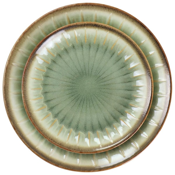 GIBSON ELITE Mayfair Bay 12-Piece Stoneware Dinnerware Set in 