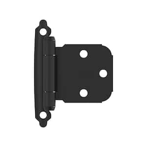 RELIABILT 2-Pack Adjustable Overlay 200-Degree Opening Matte Black  Self-closing Overlay Cabinet Hinge in the Cabinet Hinges department at