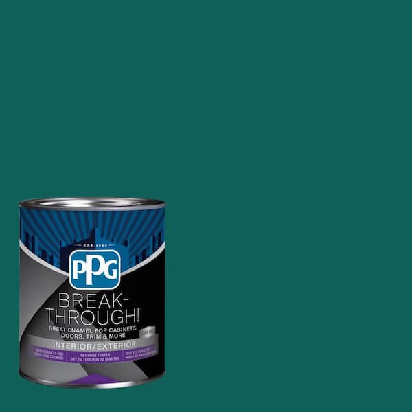 1 qt. PPG1142-7 Empress Teal Semi-Gloss Door, Trim & Cabinet Paint