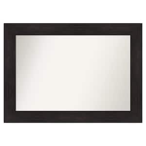 Furniture Espresso 35.75 in. x 25.75 in. Custom Non-Beveled Satin Recyled Polystyrene Bathroom Vanity Wall Mirror