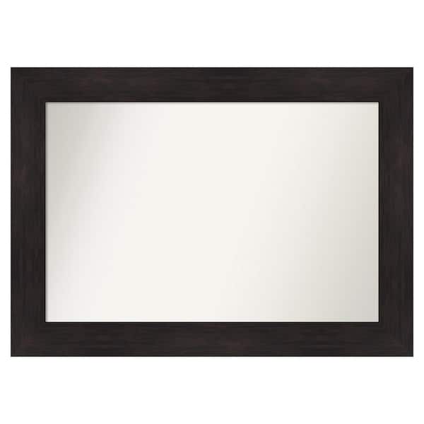 Amanti Art Furniture Espresso 35.75 in. x 25.75 in. Custom Non-Beveled Satin Recyled Polystyrene Bathroom Vanity Wall Mirror