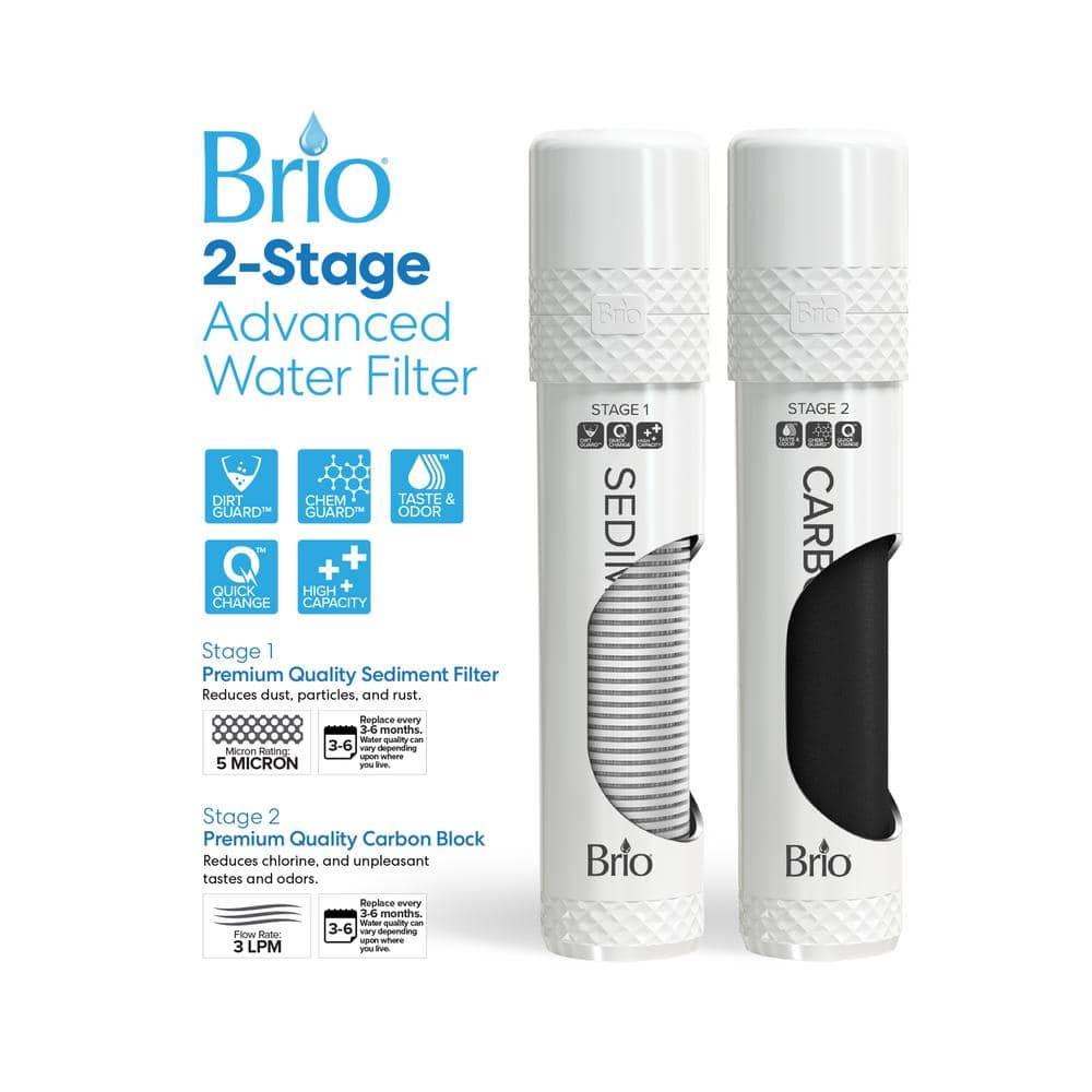 Brio Stainless Steel 2-Stage Bottleless Countertop Water Cooler