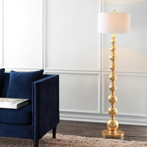 Adriana 62.5 in. Gold Metal LED Floor Lamp