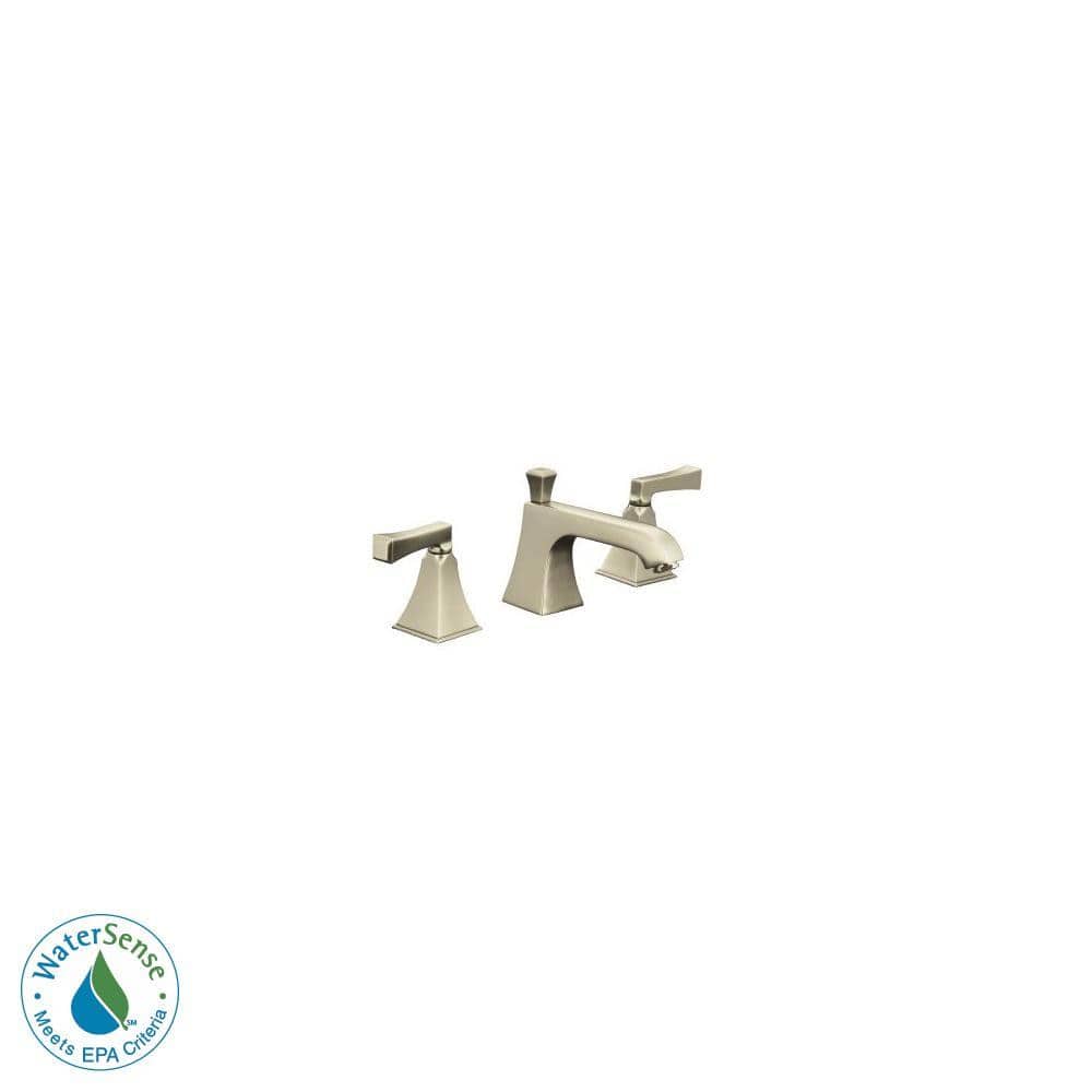 Elegant Vibrant Brushed Nickel Widespread Bathroom Faucet