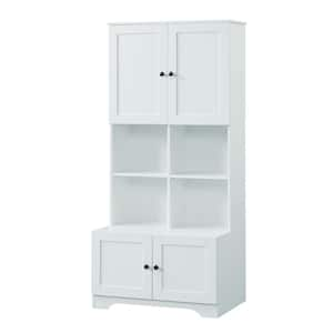 12.00 in. W x 31.00 in. D x 67.00 in. H White Linen Cabinet