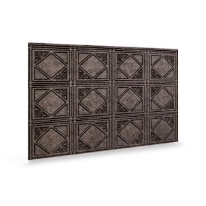 18.5 in. x 24.3 in. Artnouvo Decorative 3D PVC Backsplash Panels in Smoked Pewter 30-Pieces