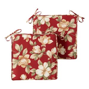 18 in. x 18 in. Roma Floral Square Outdoor Seat Cushion (2-Pack)