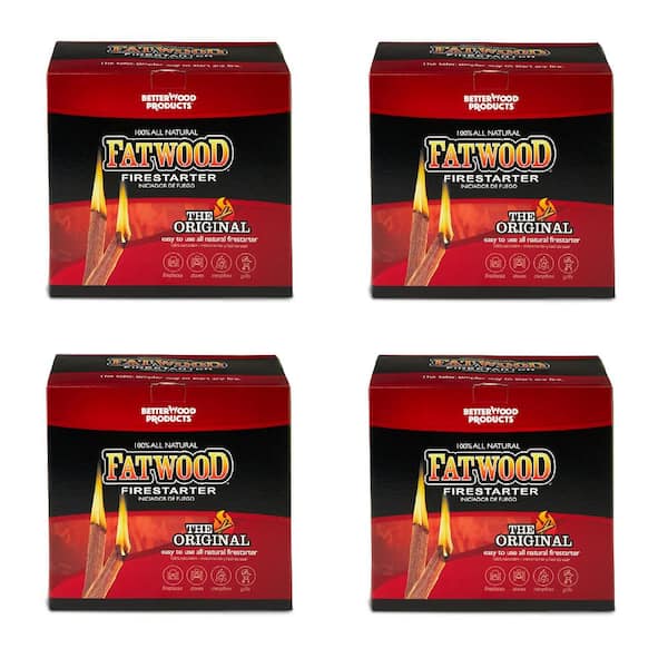 BETTER WOOD PRODUCTS 9910 Fatwood 10 lbs. Natural Wood Firestarter (4-Pack)