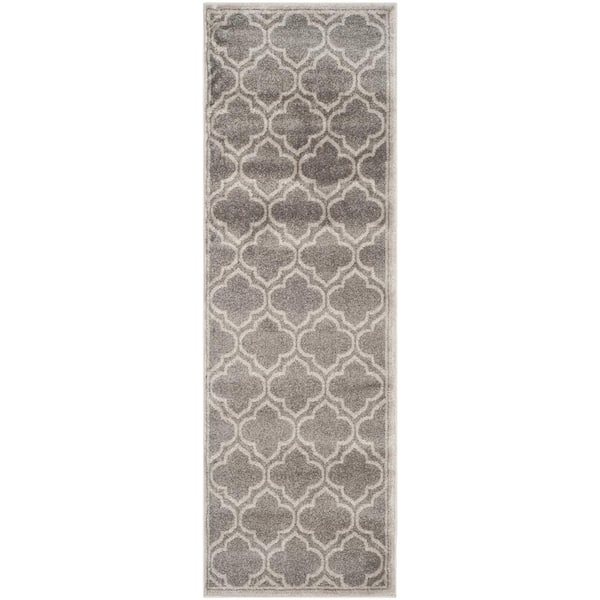 SAFAVIEH Amherst Gray/Light Gray 2 ft. x 15 ft. Geometric Runner Rug