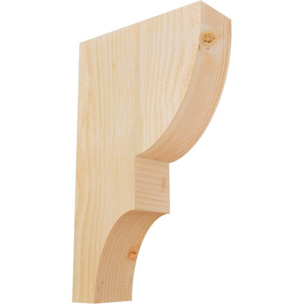 Ekena Millwork 4 in. x 12 in. x 20 in. Douglas Fir Ridgewood Rough Sawn Corbel