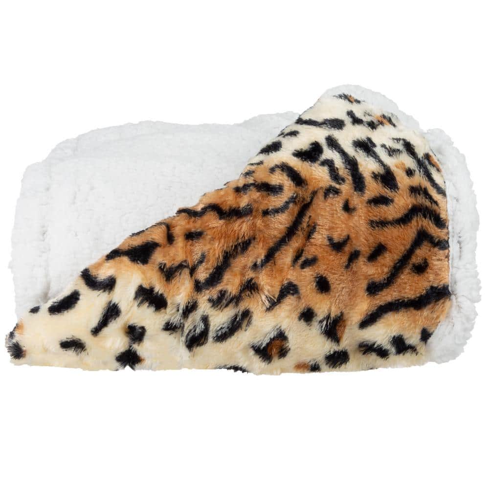 UPC 886511248212 product image for Tiger Fleece Sherpa Polyester Throw Blanket | upcitemdb.com