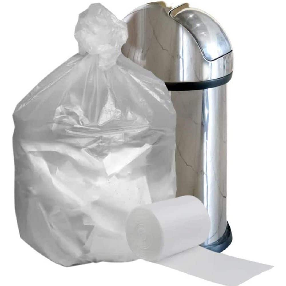 Plasticplace 3.2-Gallons White Plastic Kitchen Drawstring Trash