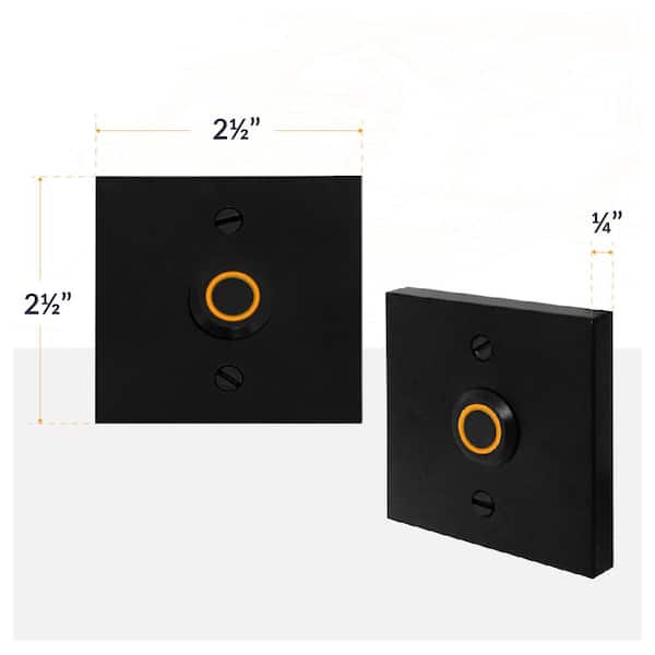 Carlon Wireless Doorbell Push Button in Faux / Nickel Finish