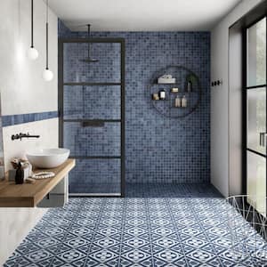 Sample - Chateau Square 12 in. x 12 in. Honed Canvas Ocean Porcelain Floor Tile
