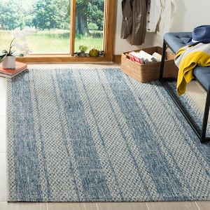  SAFAVIEH Courtyard Collection Area Rug - 8' x 11', Aqua & Grey,  Non-Shedding & Easy Care, Indoor/Outdoor & Washable-Ideal for Patio,  Backyard, Mudroom (CY8521-37121) : Home & Kitchen