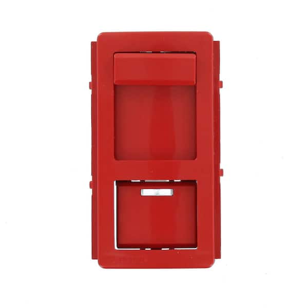 Leviton IllumaTech Dimmer Switch Color Change Faceplate with locator light - Red IPKIT-R