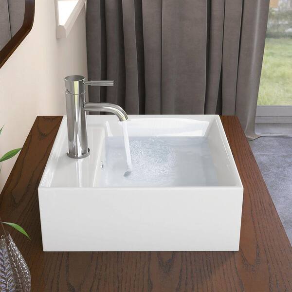 NTQ Teara 15.75 in. x 15.75 in. Rectangular Ceramic Wall Mount