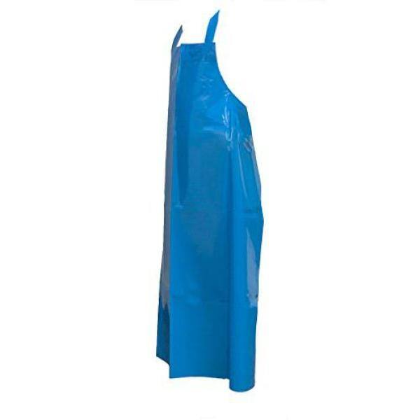 Waterproof TPU Bib Apron with Adjustable Neck Pack of 1 Blue 7.8 Mil Thick 