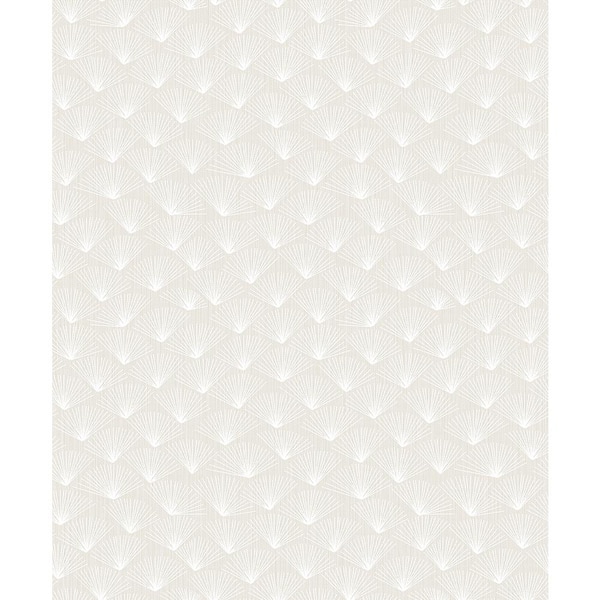 A-Street Prints Grey Asteria Dove Fan Wallpaper Sample