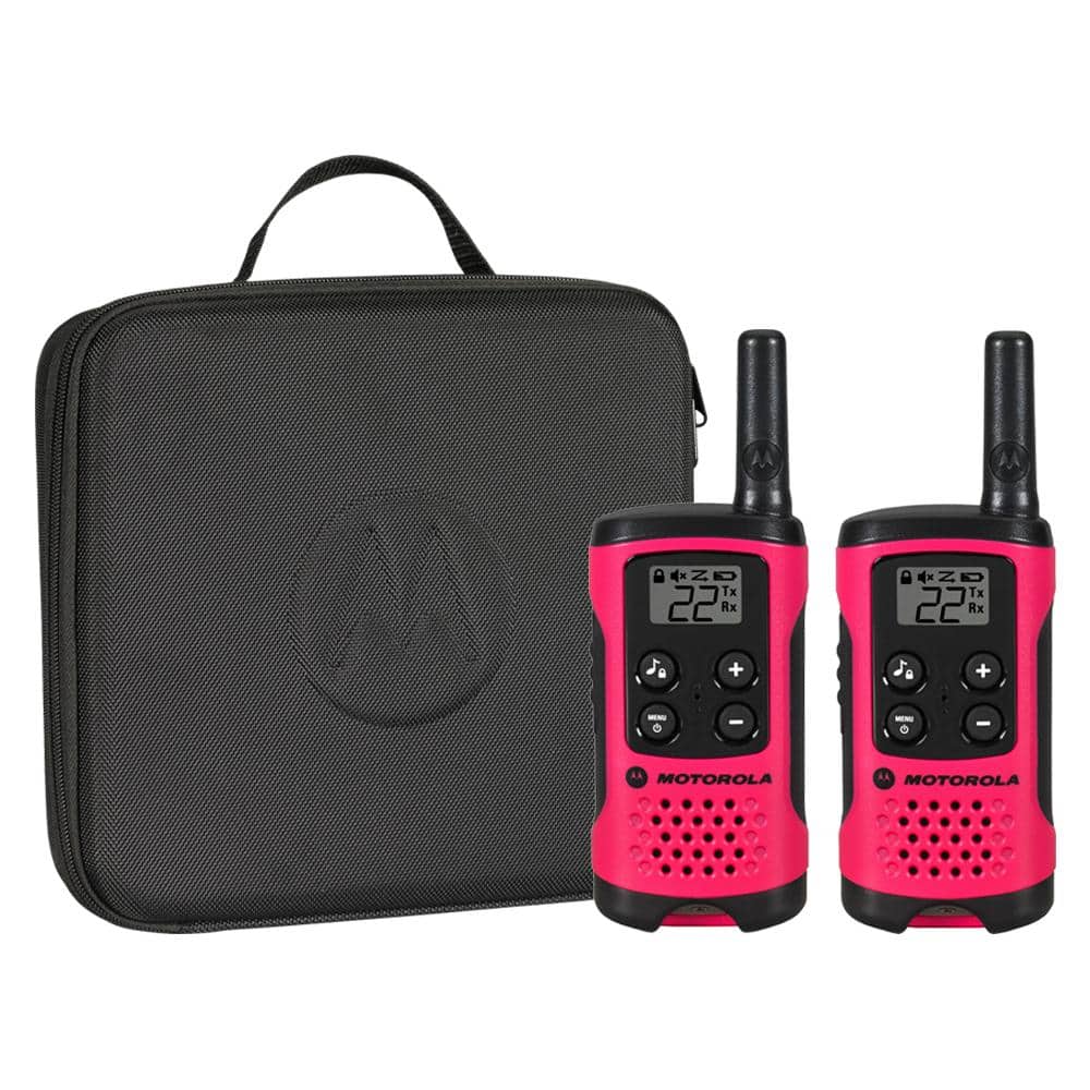 MOTOROLA 16-Mile Range AAA Neon Pink Talkabout Series Molded Soft Carry  Case (2-Pack) T107BNDL-HD The Home Depot